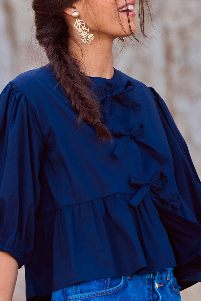 BLUSA ADALINE AZUL MARINO