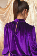 Blouse Alaya - Velours Myrtille - Femme