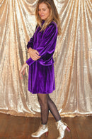 Blouse Alaya - Velours Myrtille - Femme