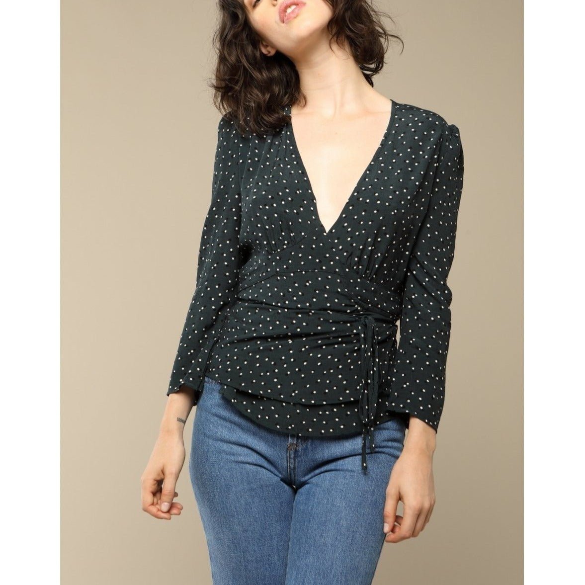 Blouse Anna - Pois Vert