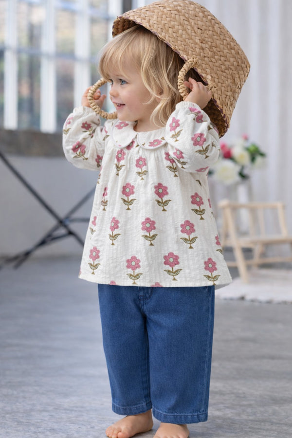 Blusa Barbara Maxi Flores - Bebé niña