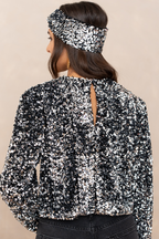 BLOUSE BARBARA SEQUIN ARGENT