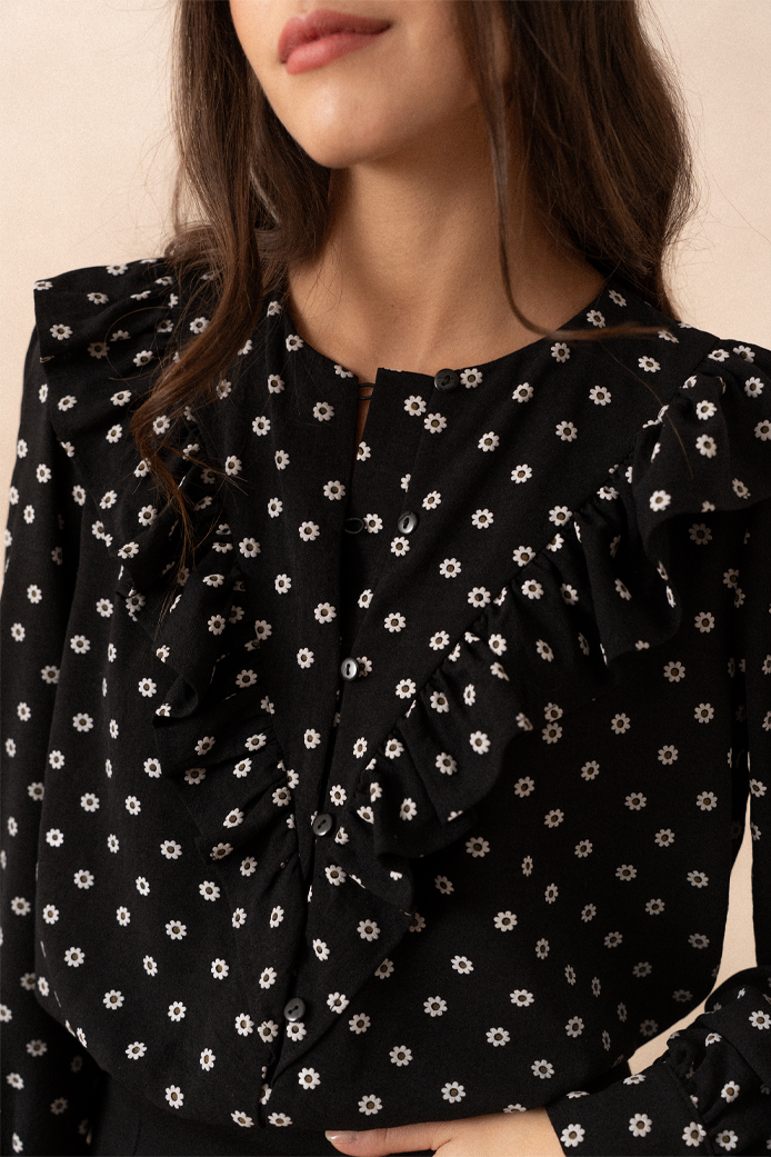 BLUSA BAYA MARGARITA NEGRO