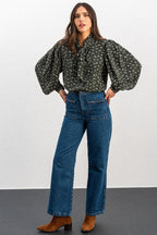 BLUSA BEREN ESTAMPADO PENTO CAQUI