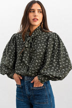 BLUSA BEREN ESTAMPADO PENTO CAQUI