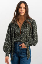 BLUSA BEREN ESTAMPADO PENTO CAQUI