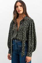 BLUSA BEREN ESTAMPADO PENTO CAQUI