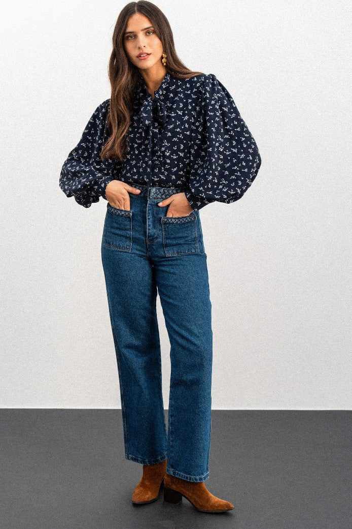 BEREN BLOUSE PENTO MARINE PRINT