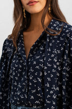 BEREN BLOUSE PENTO MARINE PRINT