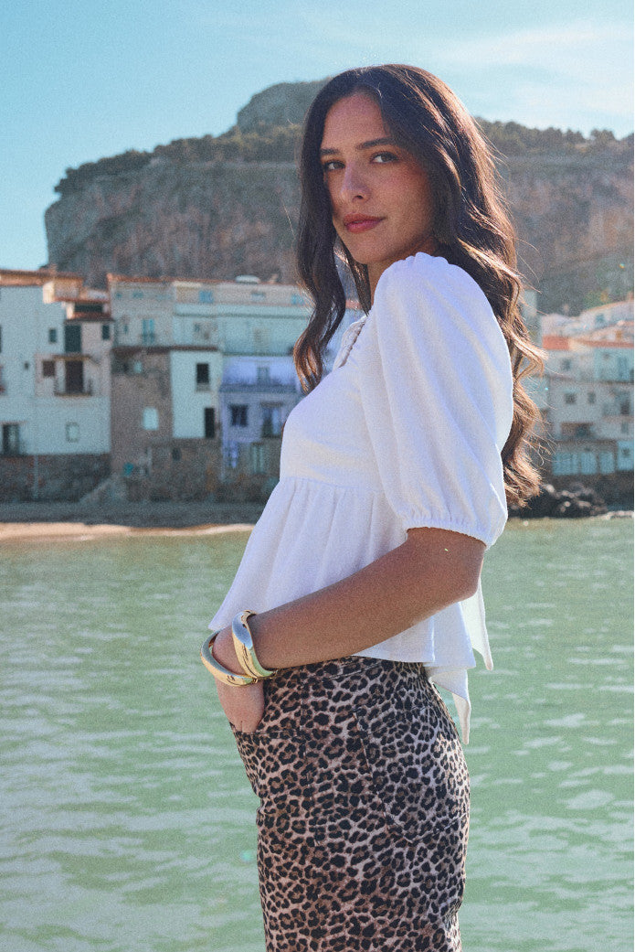 Blusa Blaise Lino Blanco