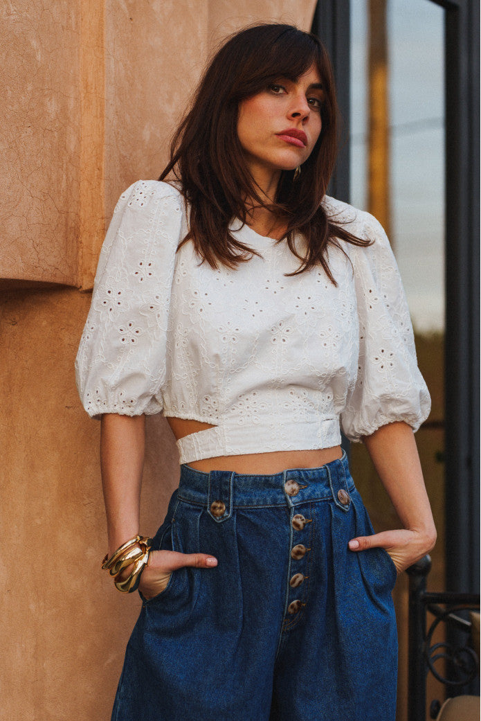 Blusa Boniface Algodón Blanco