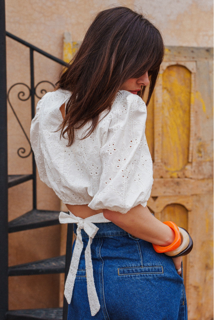 Blusa Boniface Algodón Blanco