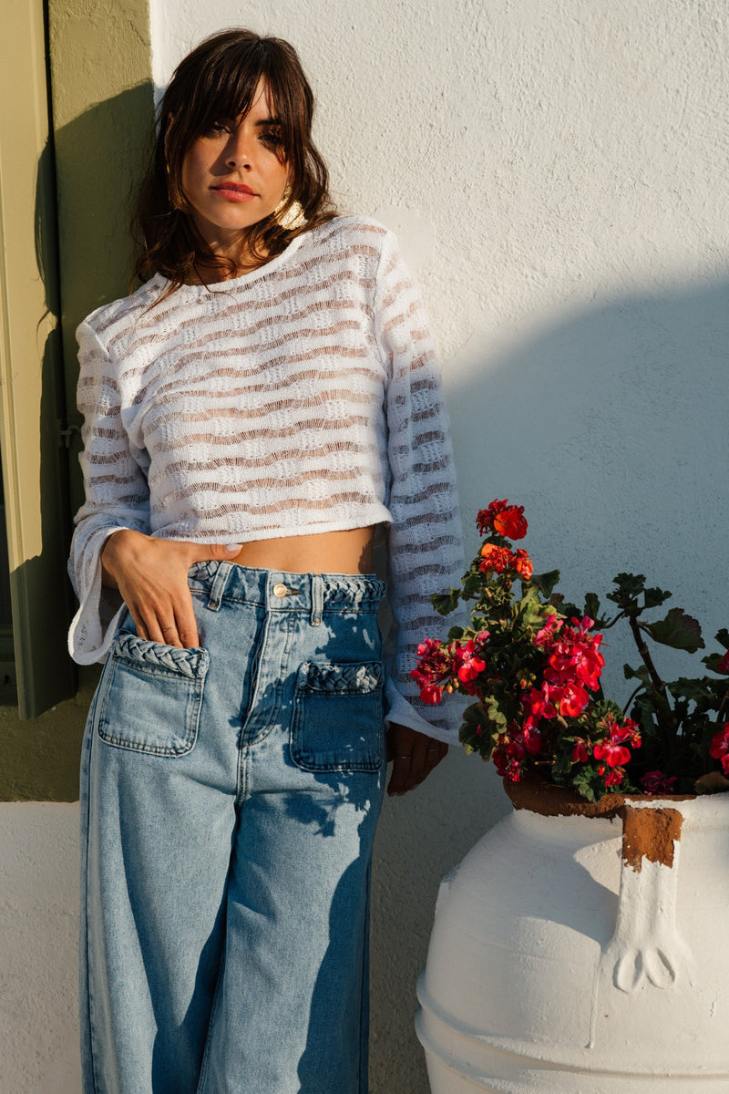 BLOUSE BRENDA ARAGNA BLANC