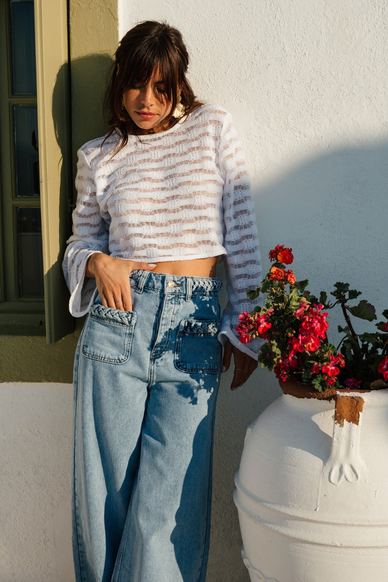 BLOUSE BRENDA ARAGNA BLANC