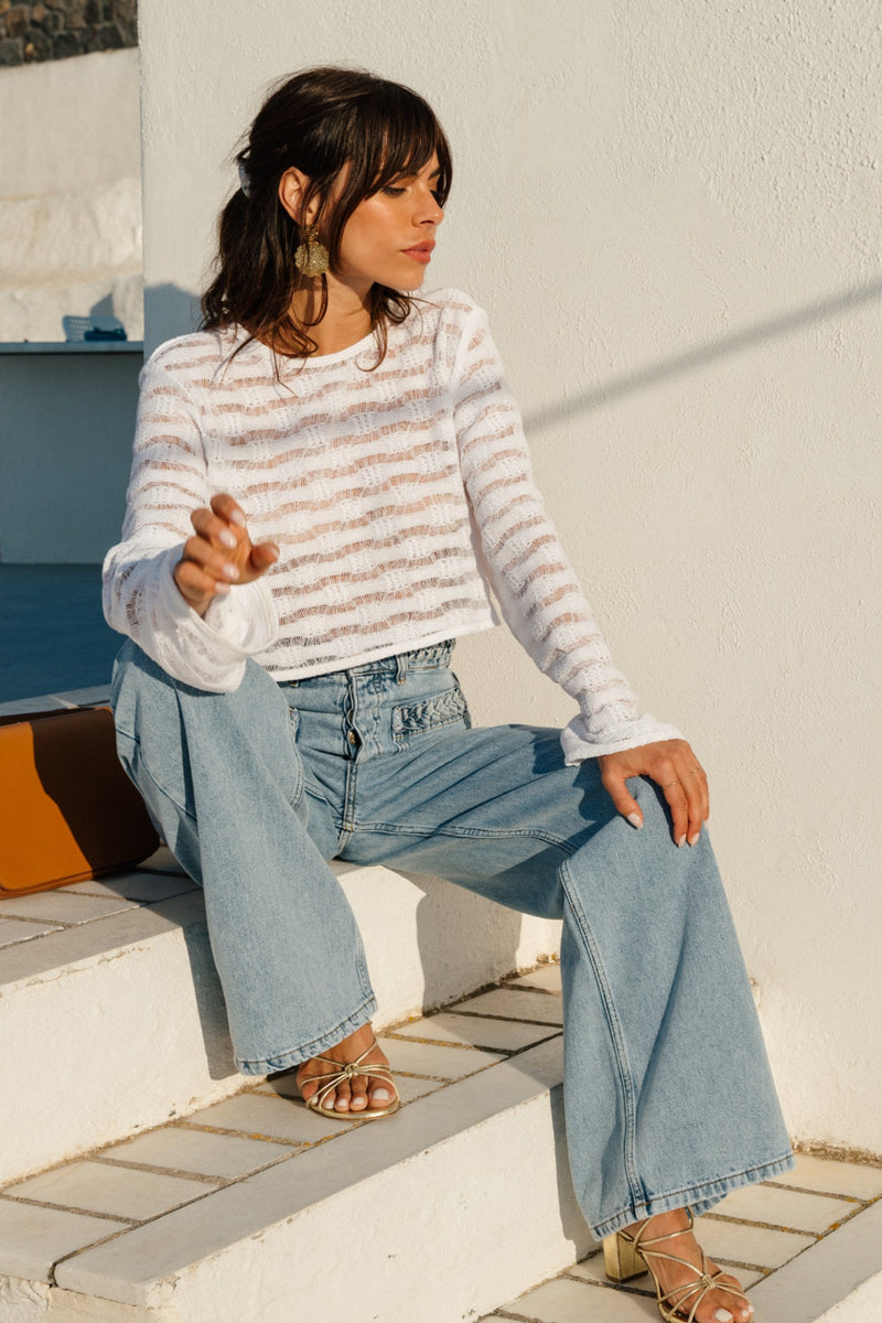 BLOUSE BRENDA ARAGNA BLANC