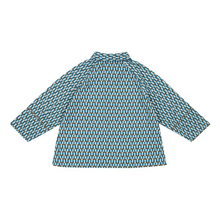 Caramel - Burdock Blue Geo Print Blouse
