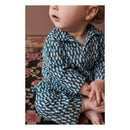 Caramel - Burdock Blue Geo Print Blouse