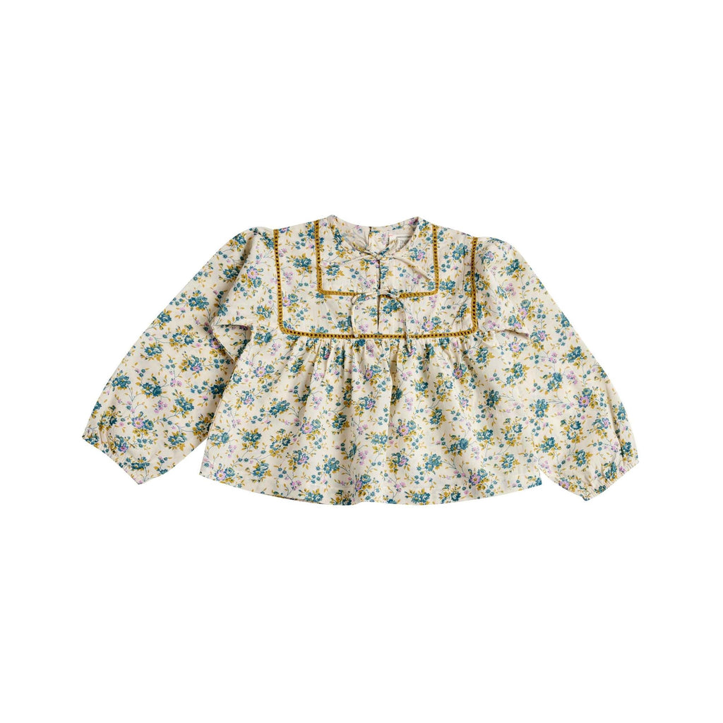 Blouse Carolyn - Ecru/Blauw