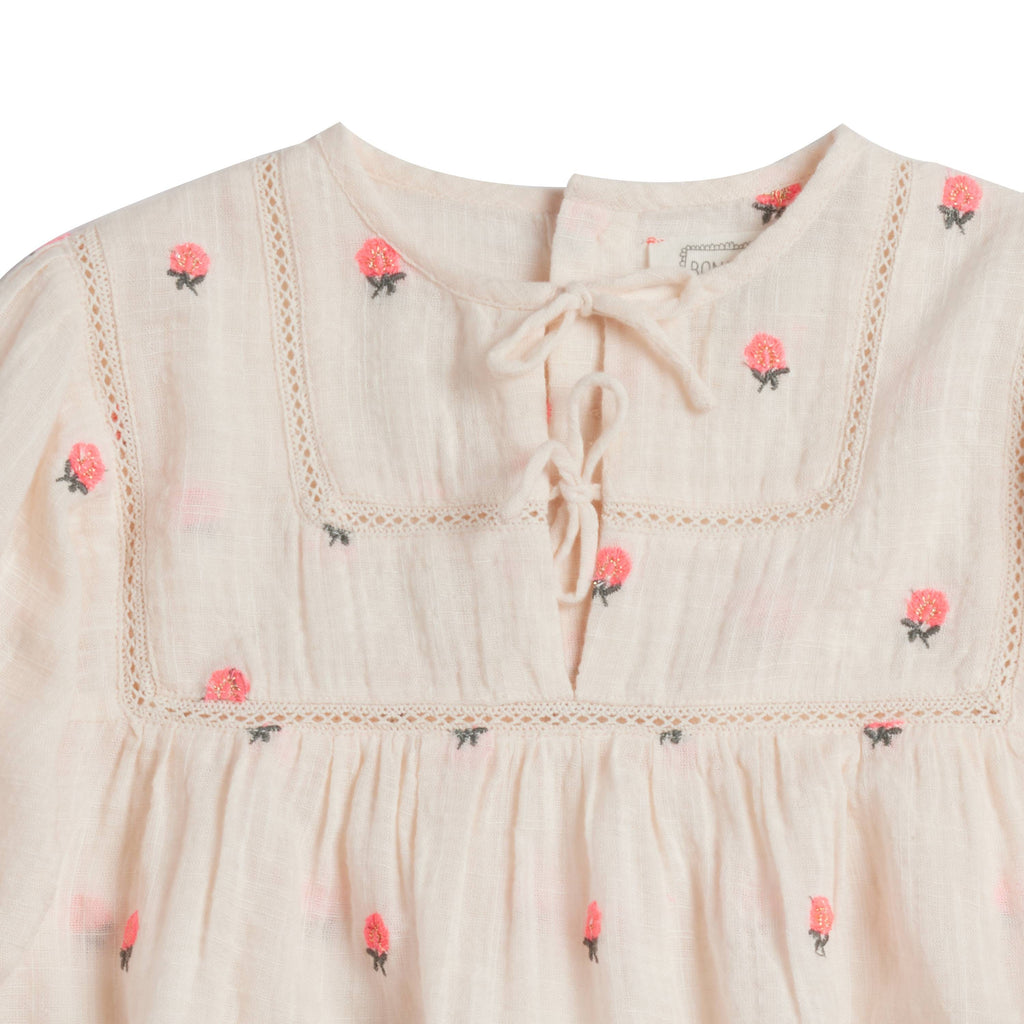 Carolyn Blouse - Petal pink flowers