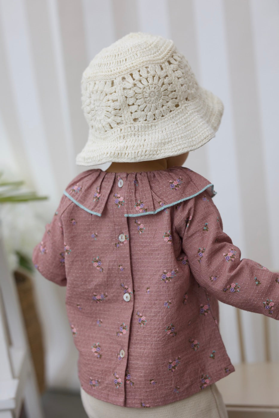 Blouse Charline Vieux Rose - Bébé Fille