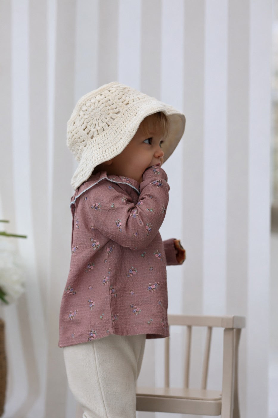 Blouse Charline Vieux Rose - Bébé Fille