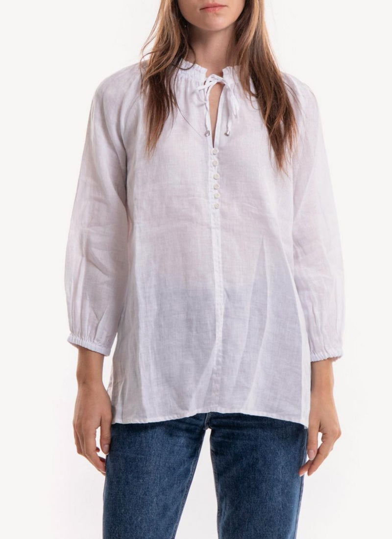 Replay - Blouse Col Boutonné - Optical White - Femme