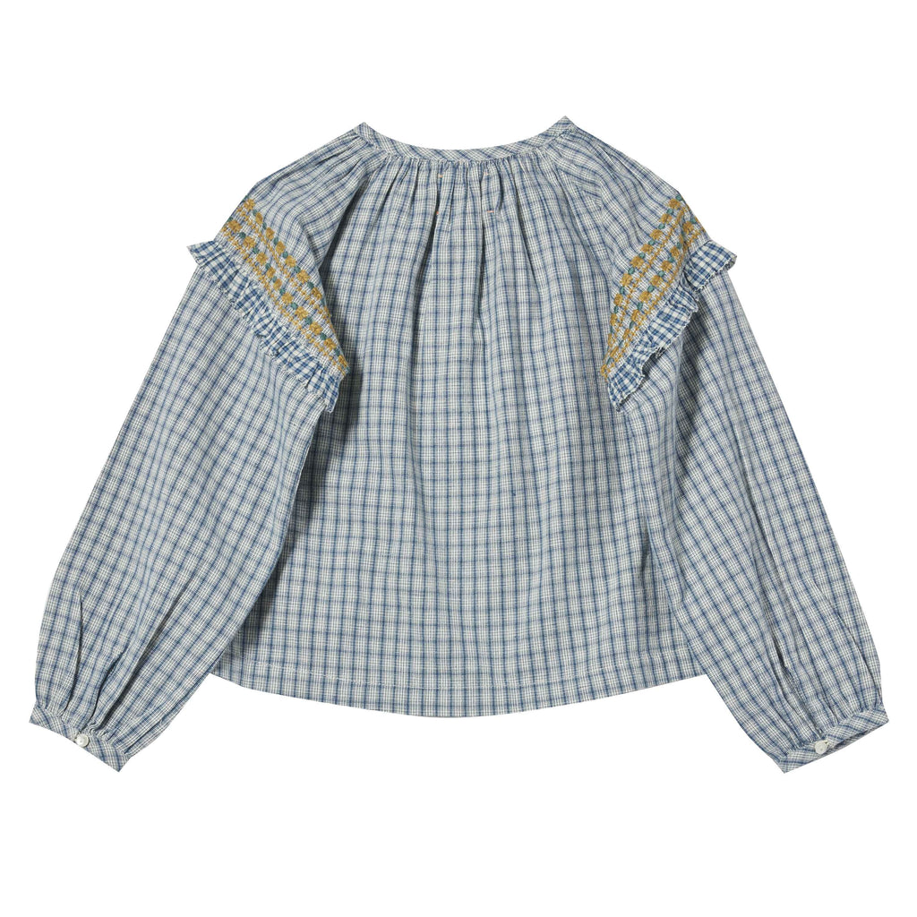 Bahi Blouse - Blue/White Checks