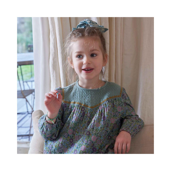 Kumo Blouse - Blue/Green