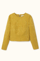 Blouse Mala - Damassé Golden Lime - Femme