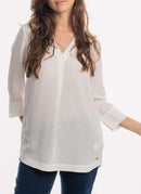 Tommy Hilfiger - Blouse Manches 3/4 - Offwhite - Femme