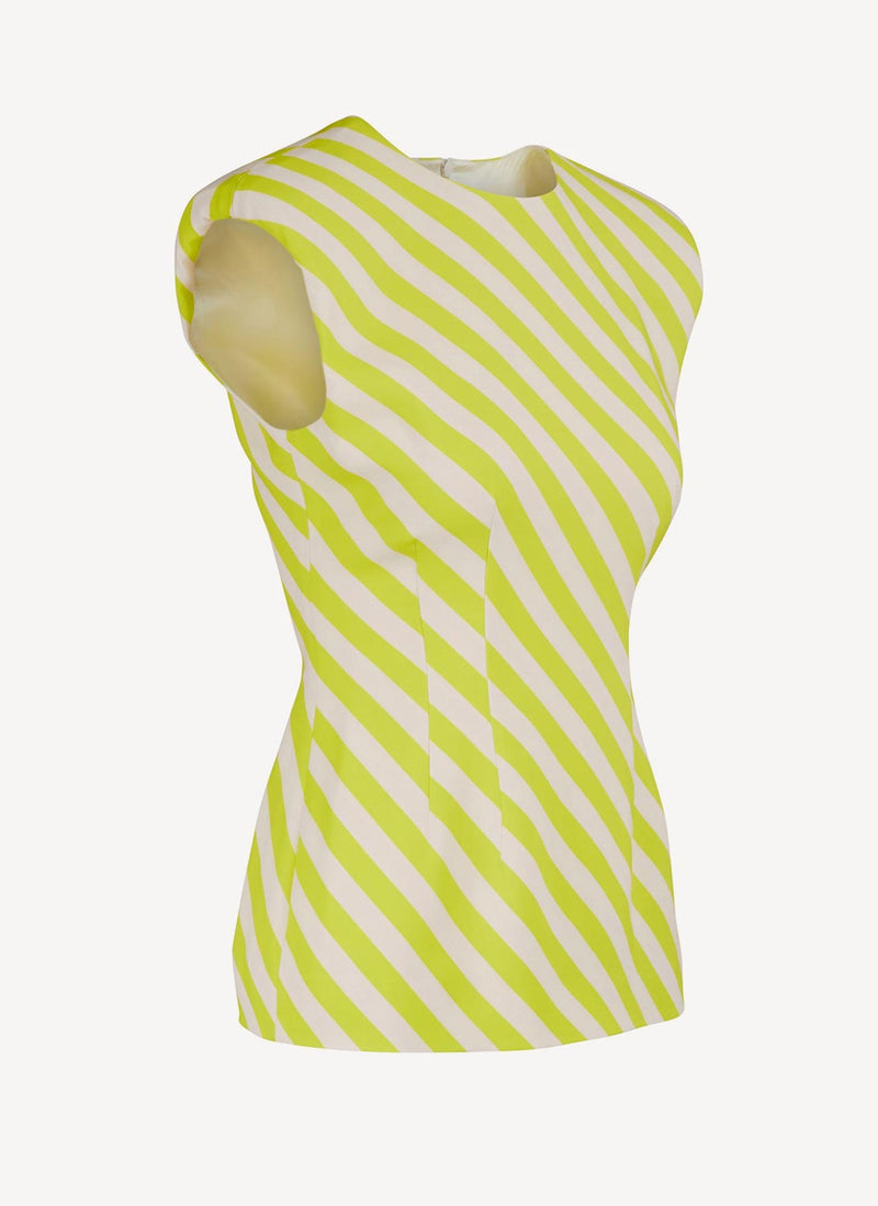 Dries Van Noten - Blouse Rayée Sans Manche - Jaune - Femme