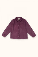 Blouse Yakari - Velours Fin Aubergine - Enfant