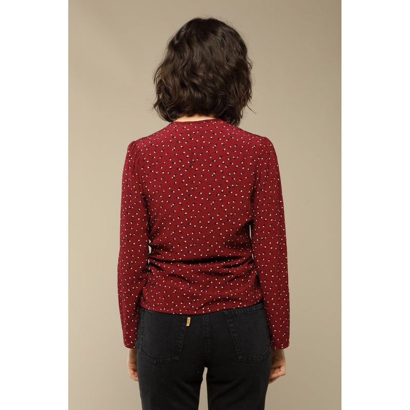 Blouse Yasmine - Pois Bordeaux