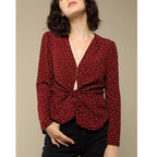 Blouse Yasmine - Pois Bordeaux