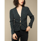 Yasmine Blouse - Green Polka Dot