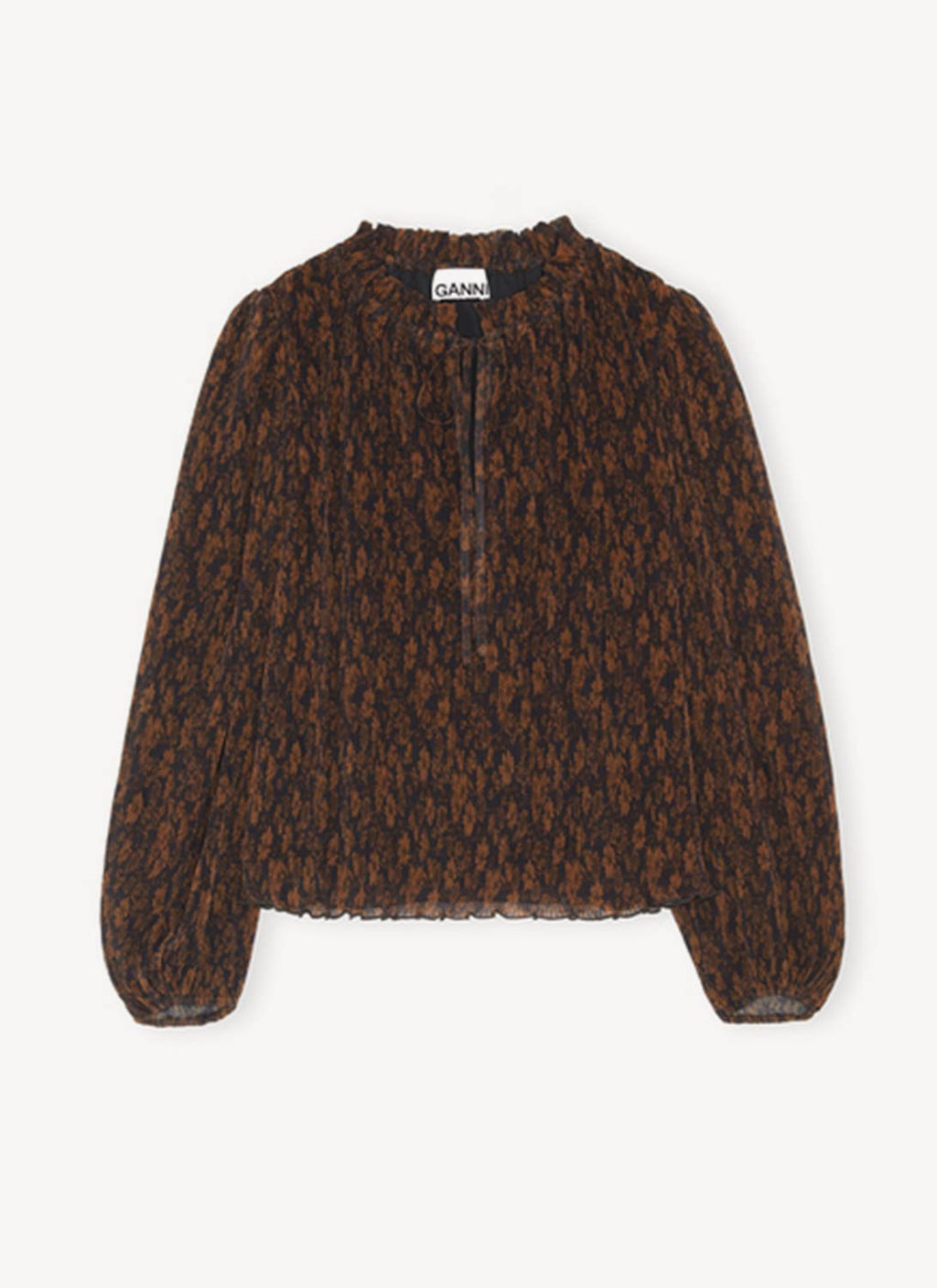 Ganni - Blusa - Marrón - Mujer