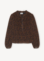 Ganni - Blusa - Marrón - Mujer