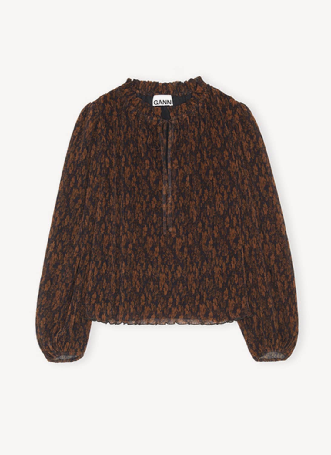 Ganni - Blusa - Marrón - Mujer