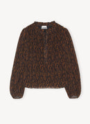 Ganni - Blouse - Marron - Femme