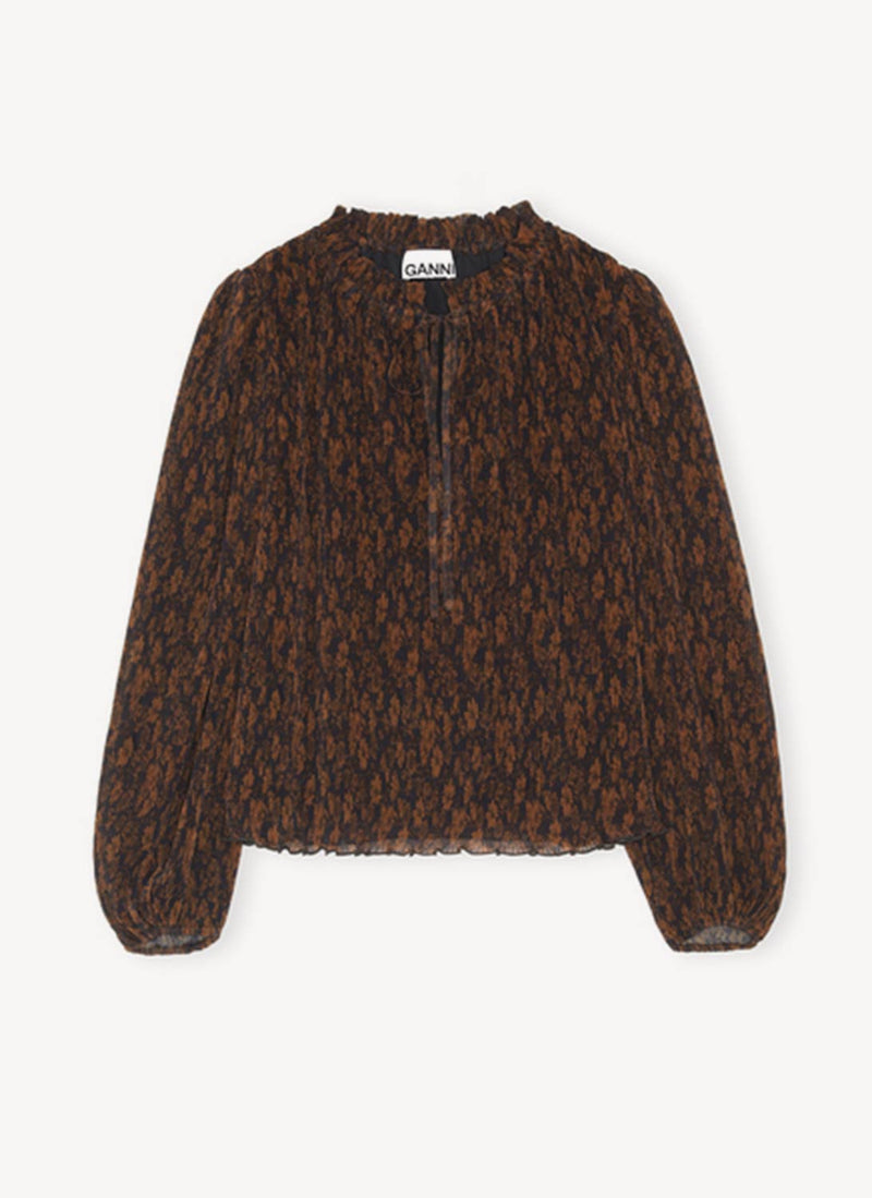 Ganni - Blouse - Marron - Femme