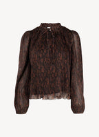 Ganni - Blusa - Marrón - Mujer