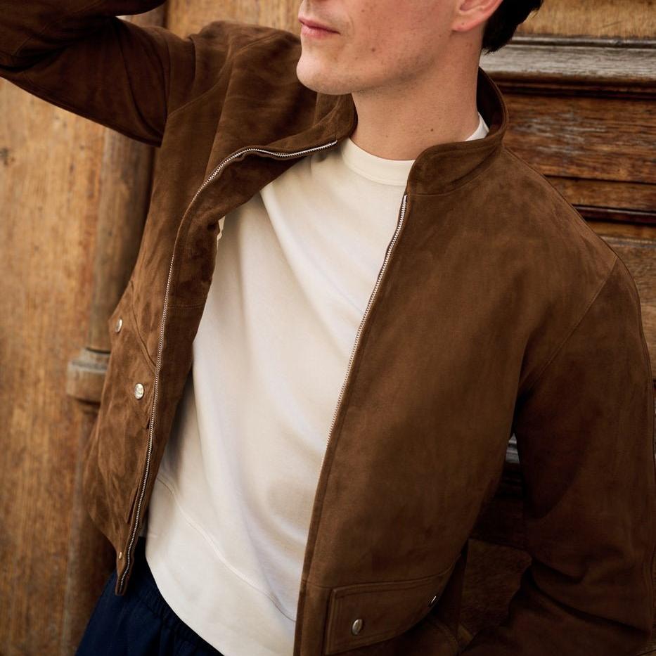 Fursac - Blouson En Daim - Cognac