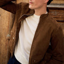 Blouson En Daim - Cognac