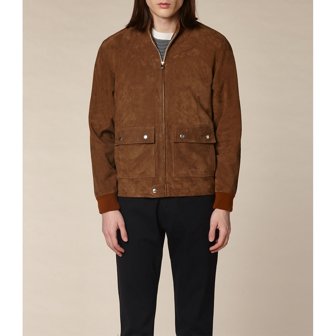 Fursac - Blouson En Daim - Cognac