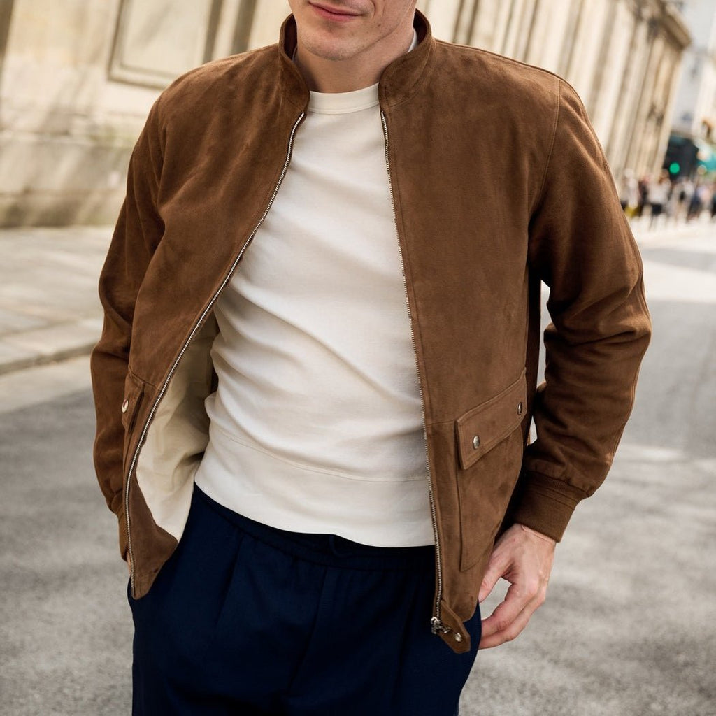 Fursac - Blouson En Daim - Cognac