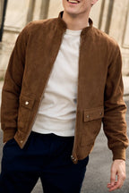 Fursac - Blouson En Daim - Cognac