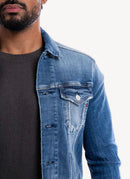 Replay - Blouson En Denim Boutonné - Medium Blue - Homme