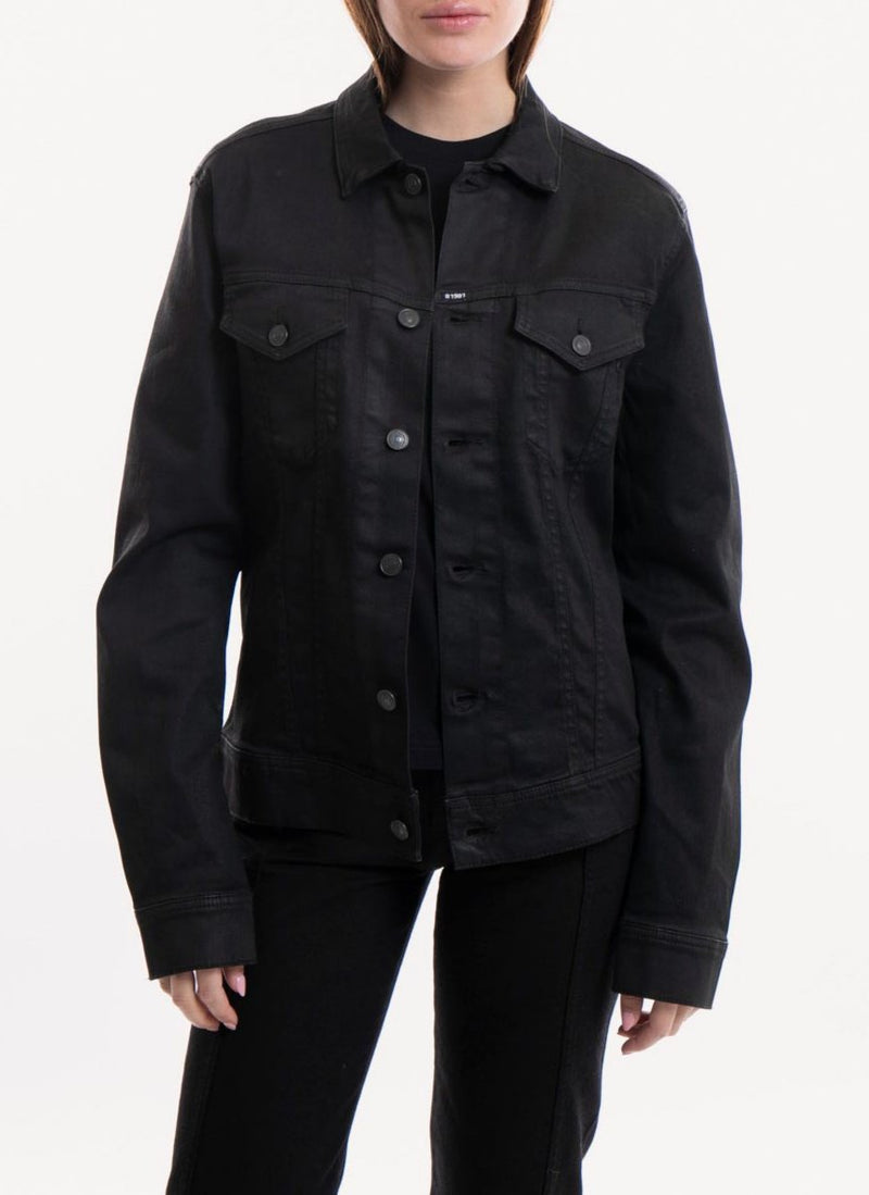 Replay - Blouson En Denim Hyperflex Stretch - Black - Femme