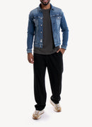 Replay - Blouson En Denim Boutonné - Medium Blue - Homme