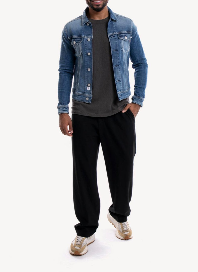 Replay - Blouson En Denim Boutonné - Medium Blue - Homme